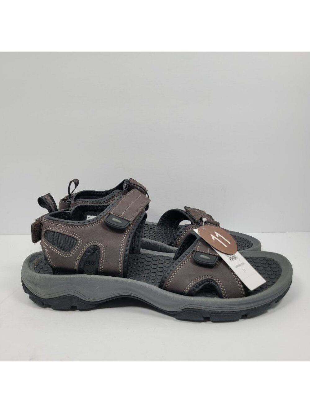 Khombu Barracuda River Comfort Men's Dark Brown Sandals US Size 11M NWT